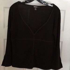 DKNY long sleeve top black